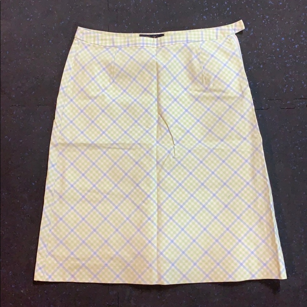 Brooks brothers blue and green plaid skirt